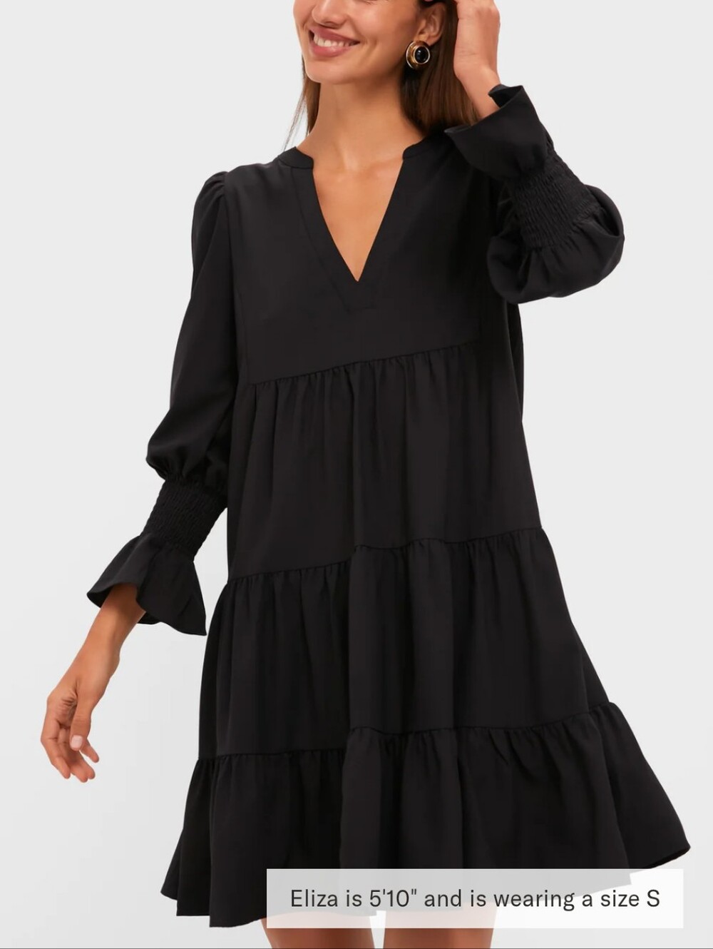 Tuckernuck Black Tiered Mini Dress